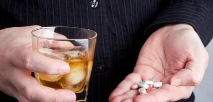 Alcohol als reden voor de onjuiste spijsvertering